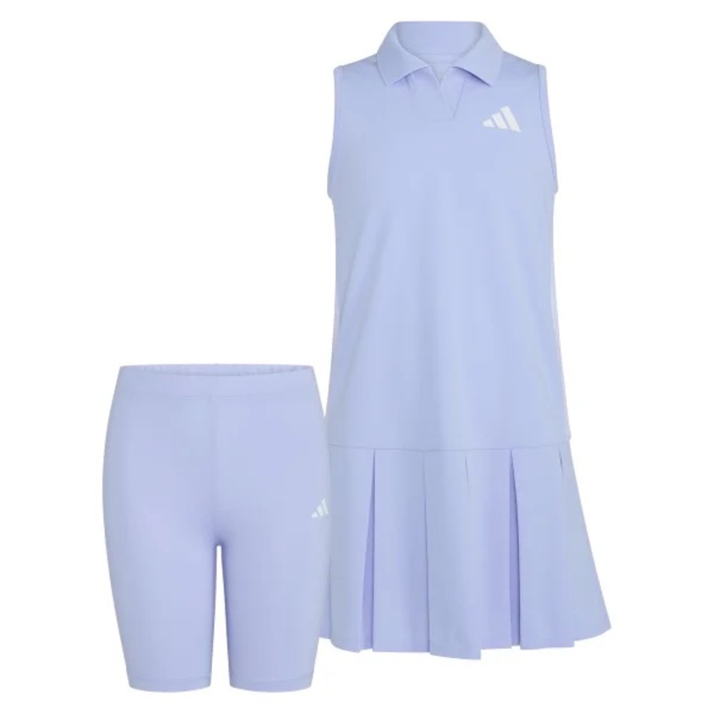 Adidas Youth Light Lavender Dress and Shorts Set, XL